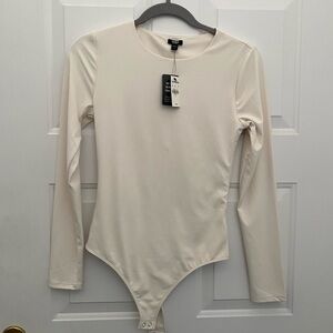 Cream Long Sleeve Bodysuit
